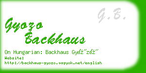 gyozo backhaus business card